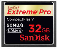 Sandisk Extreme Pro CompactFlash Card 90MB/s 32GB (SDCFXP-032G-E)
